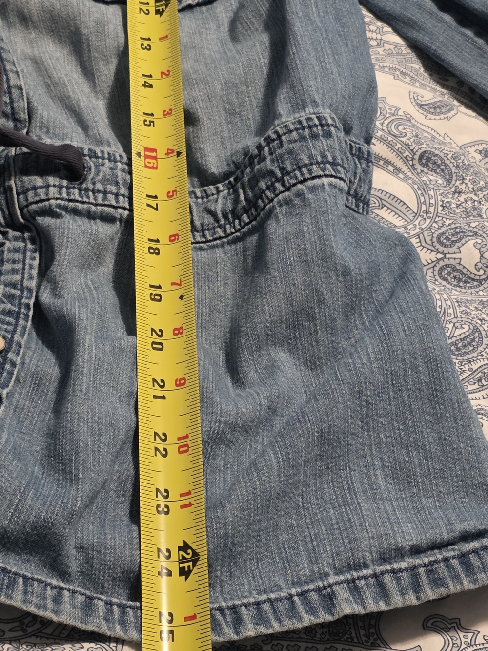 J CREW Light Wash Denim Utility Jacket with Tie Waist - Picture 7 of 10